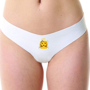 COMMANDO Microfiber BRIDE EMOJI 'BRIDE' THONG WHITE M/L NWOT